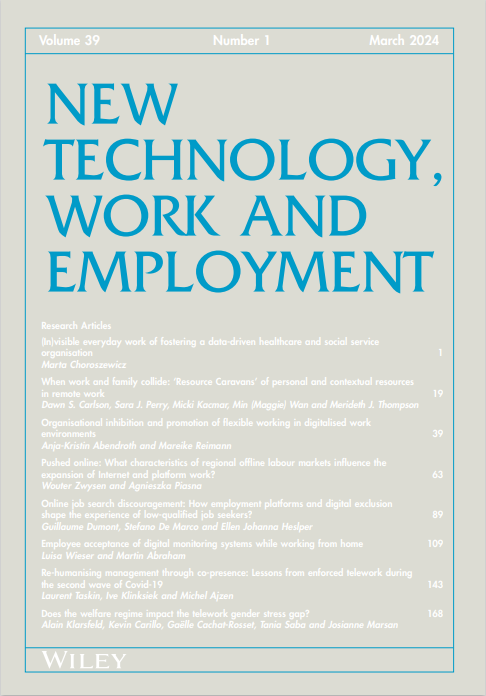 New Technology Work and Employment