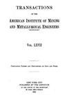 Transactions of the American Institute of Mining and Metallurgical Engineers