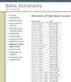 Baltic Astronomy