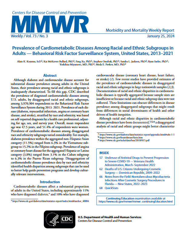 MMWR. Morbidity and mortality weekly report