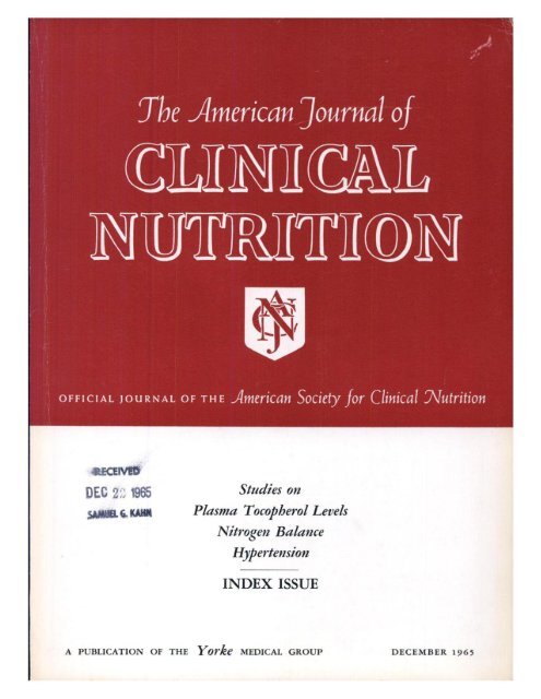 American Journal of Clinical Nutrition