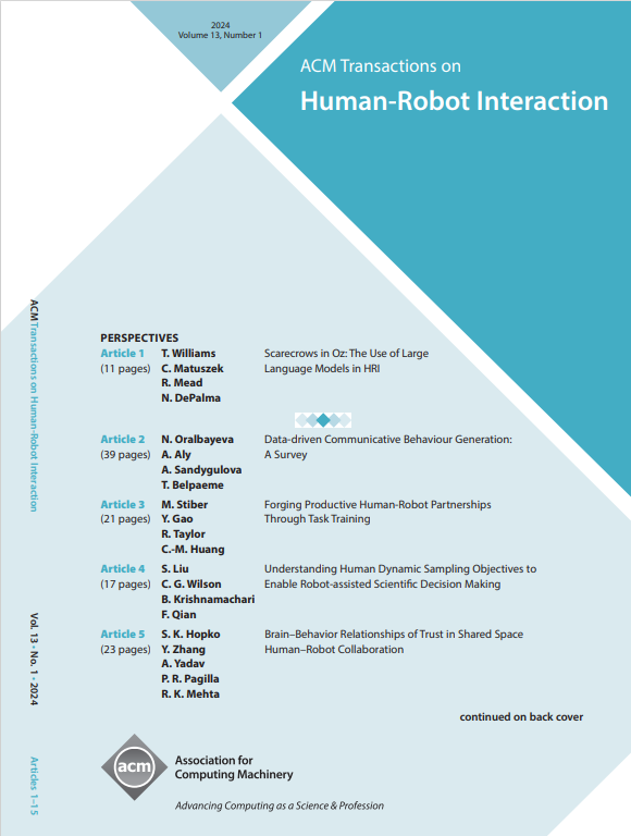 ACM Transactions on Human-Robot Interaction