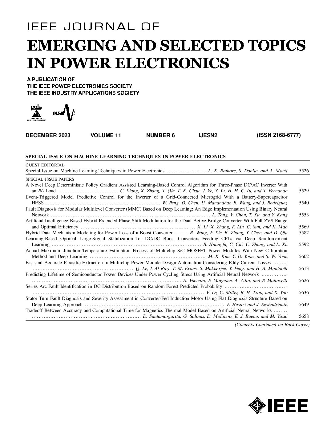 IEEE Journal of Emerging and Selected Topics in Power Electronics