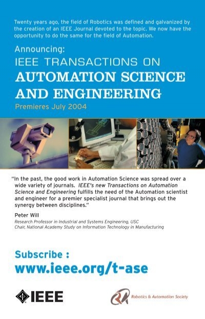 IEEE Transactions on Automation Science and Engineering